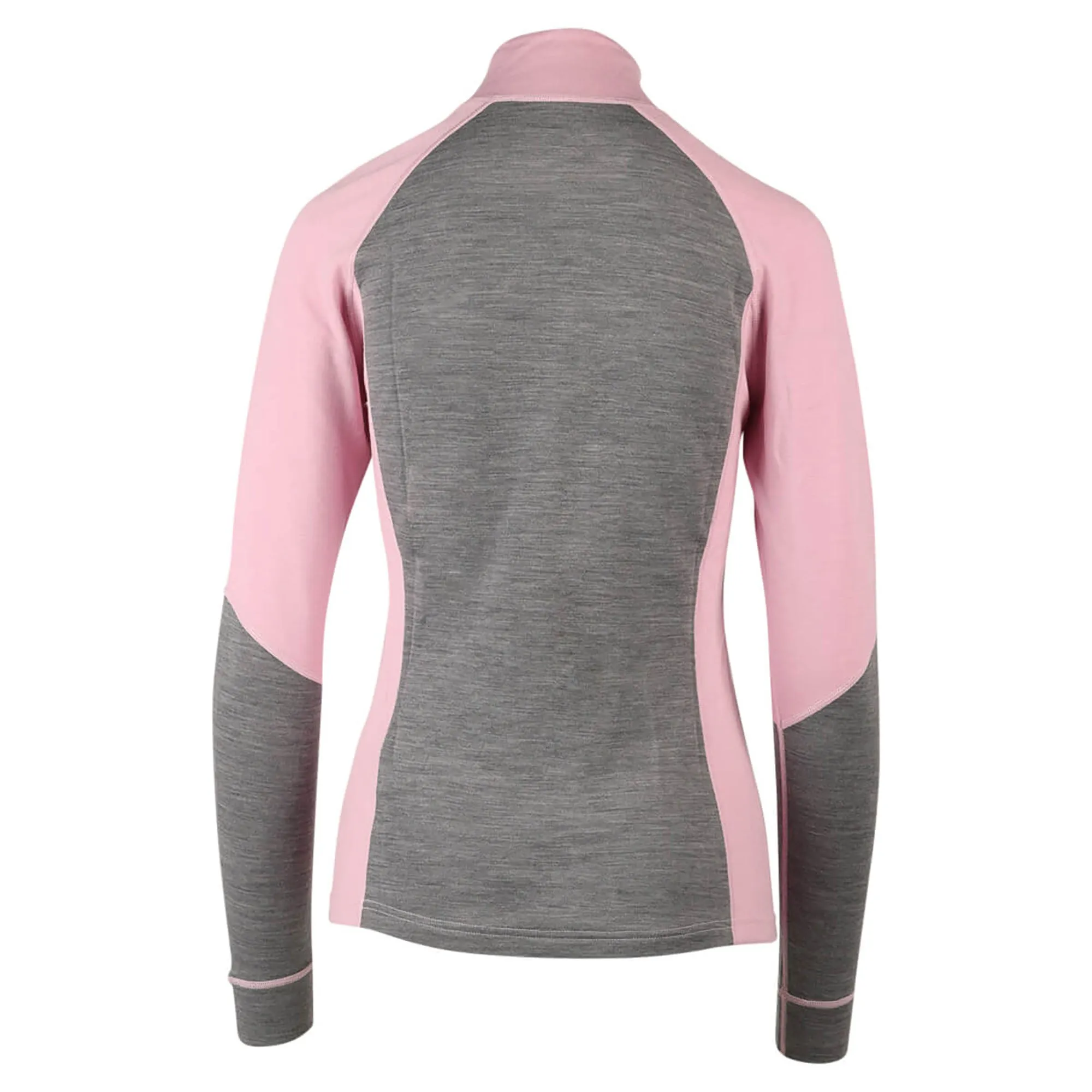 509 Womens FZN Merino 1/4 Zip Shirt Dusty Rose Gray Grey