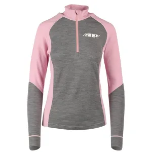 509 Womens FZN Merino 1/4 Zip Shirt Dusty Rose Gray Grey