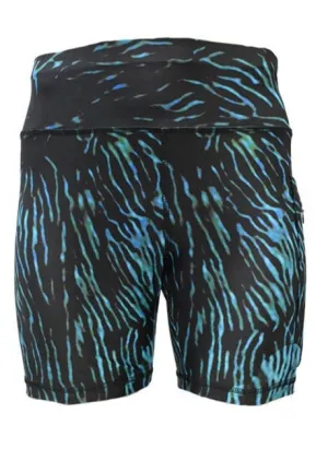 Adult UV Protective Short Leggings - Deep Sea