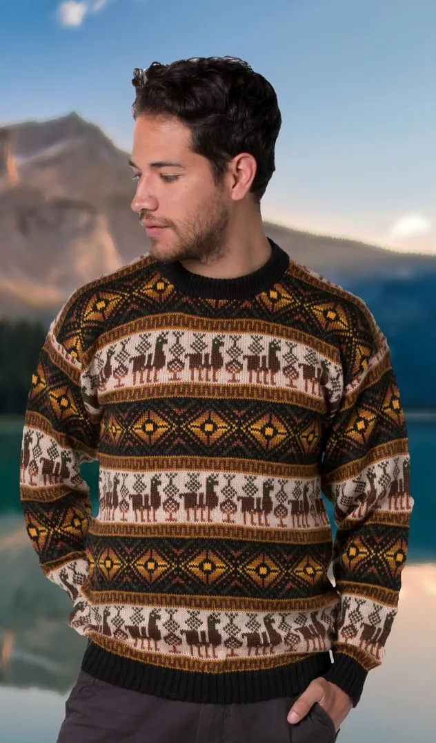 Andean Style Alpaca Sweater for Men