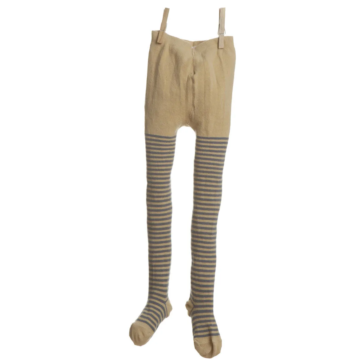 Baby Tights - Mustard / Grey Stripe