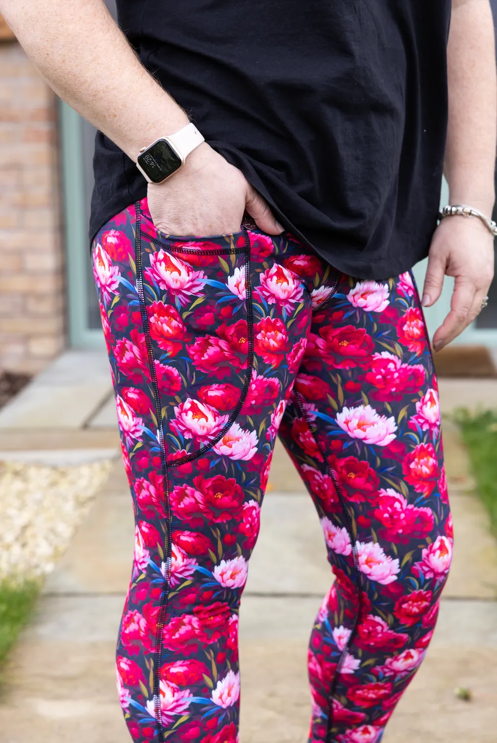 Bloom Floral Print 2 Pocket Full Leggings