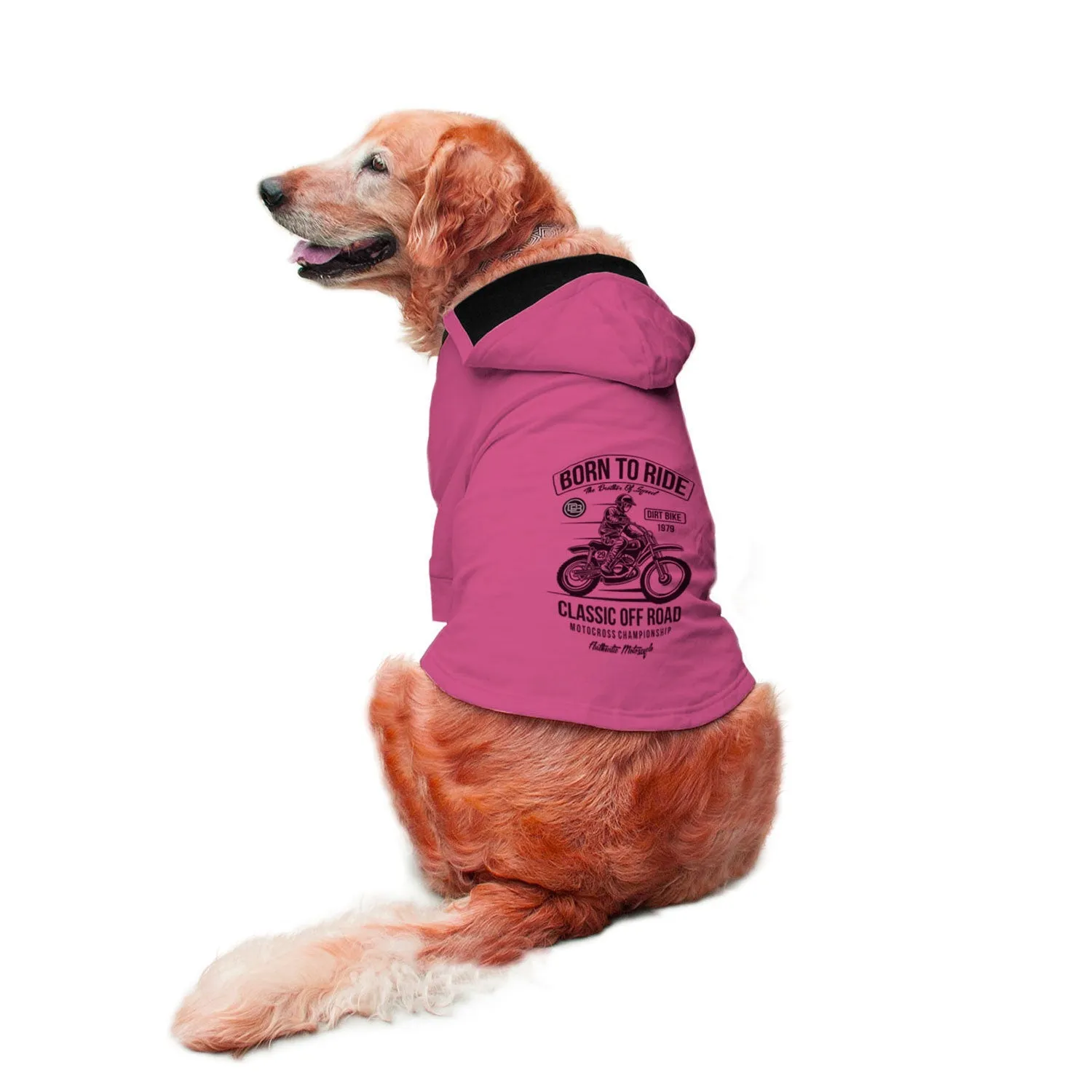 Born To Ride Dog Hoodie Jacket