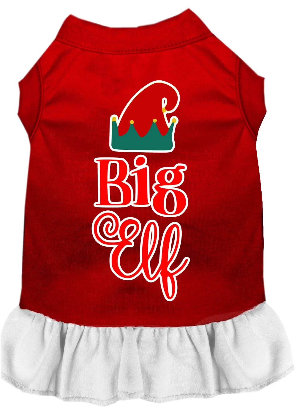 Christmas Pet Dog & Cat Dress Screen Printed, "Big Elf"