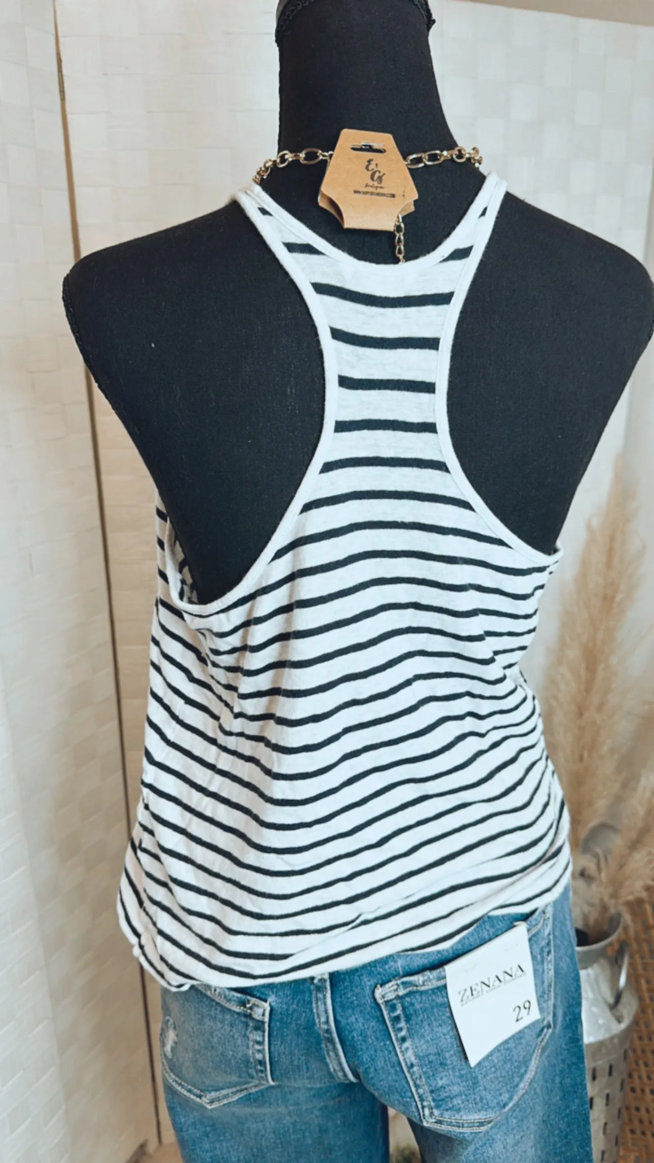 Club Monaco Striped Tank Size Medium