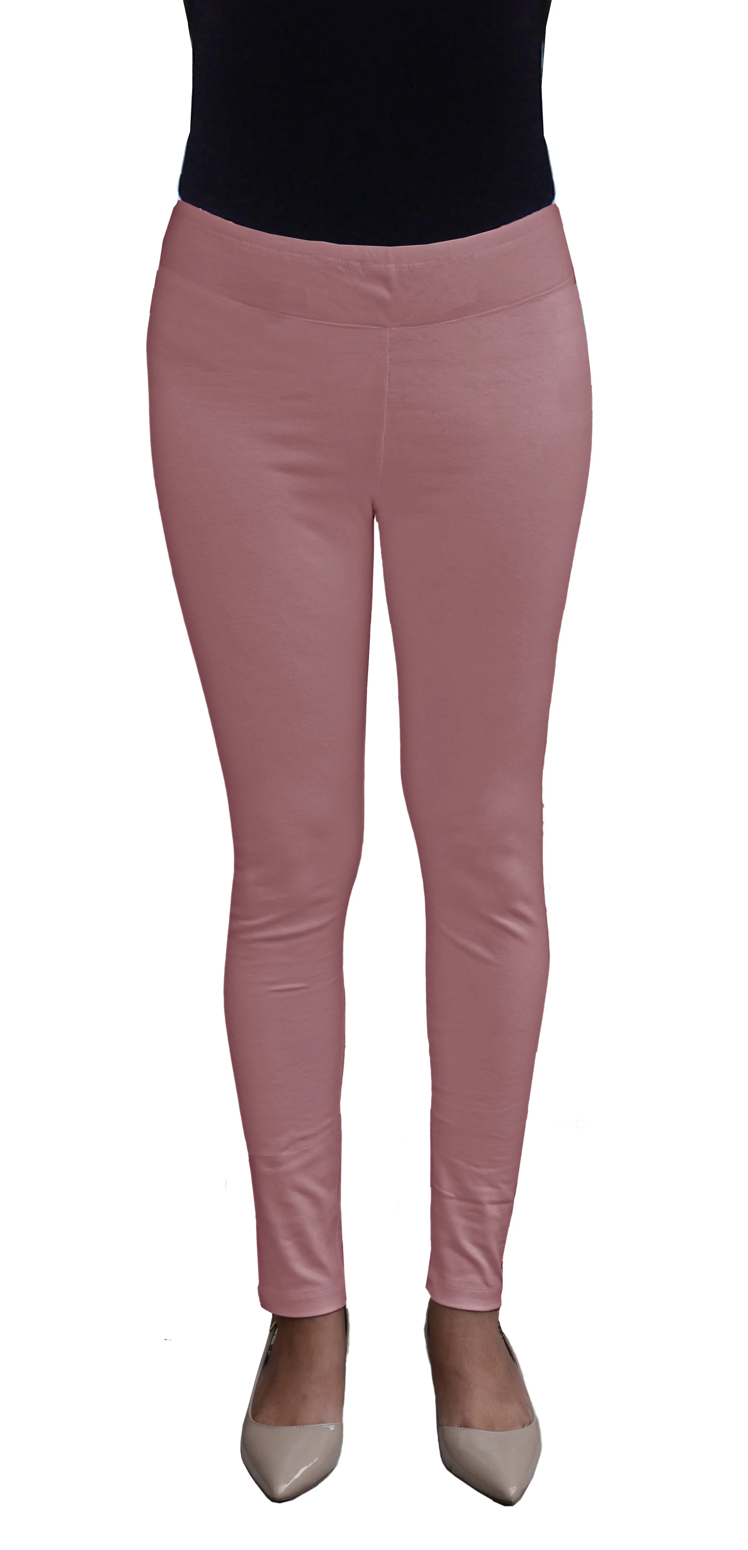 Cotton Spandex, Stretchable, 28in Inseam Regular Length Full Leggings