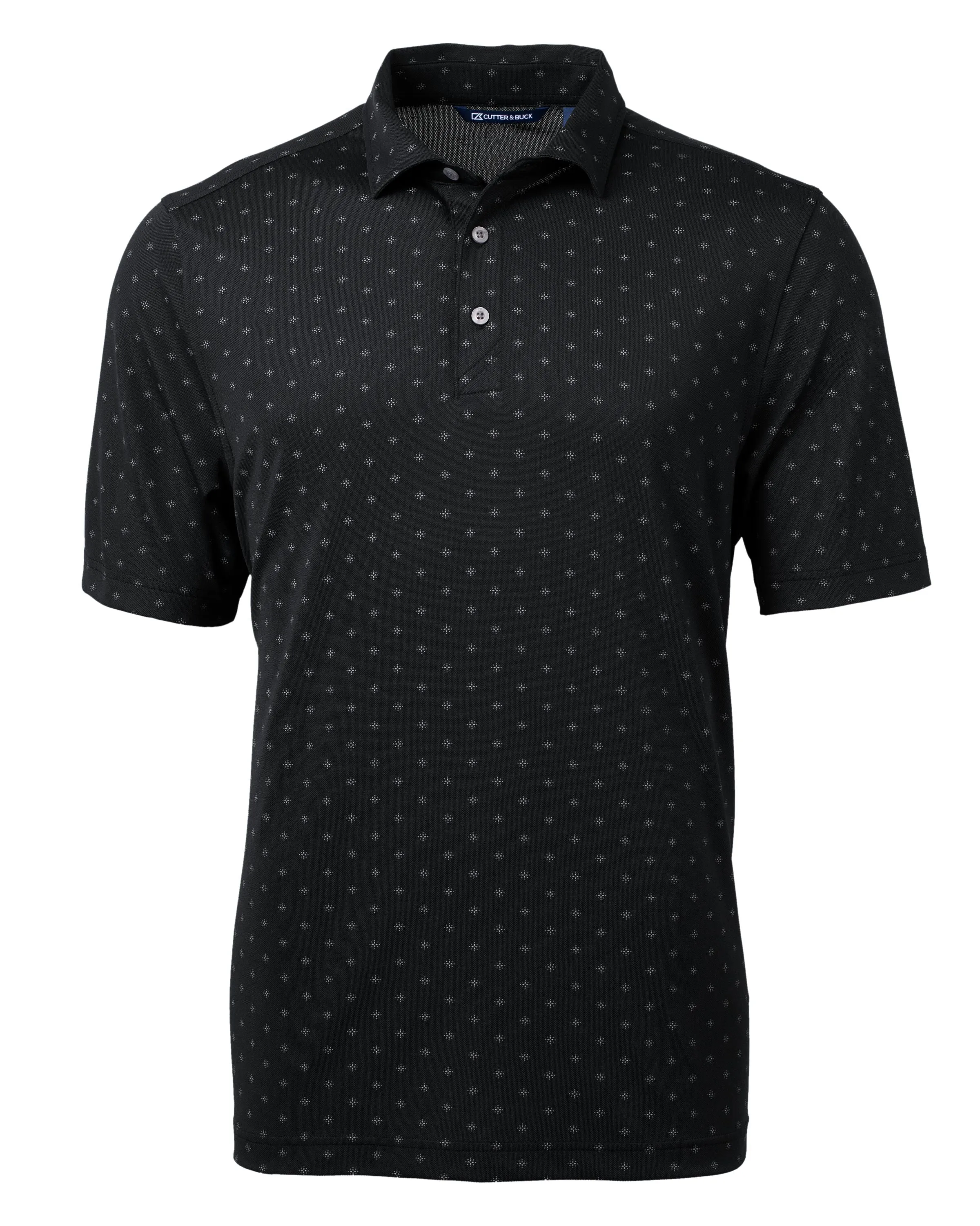 Cutter & Buck Virtue Eco Pique Tile Print Recycled Mens Big & Tall Polo