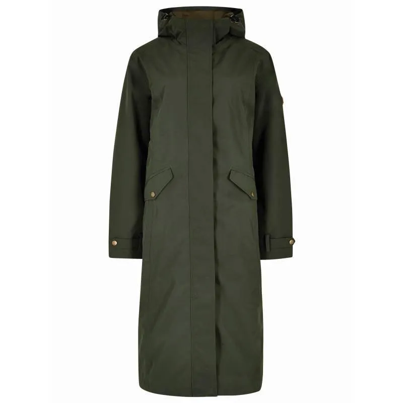 Dubarry Alderford Ladies Long Waterproof Coat - Pesto