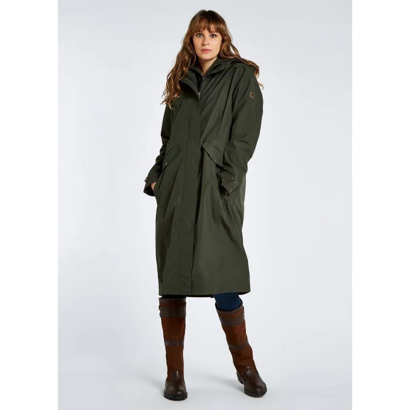 Dubarry Alderford Ladies Long Waterproof Coat - Pesto