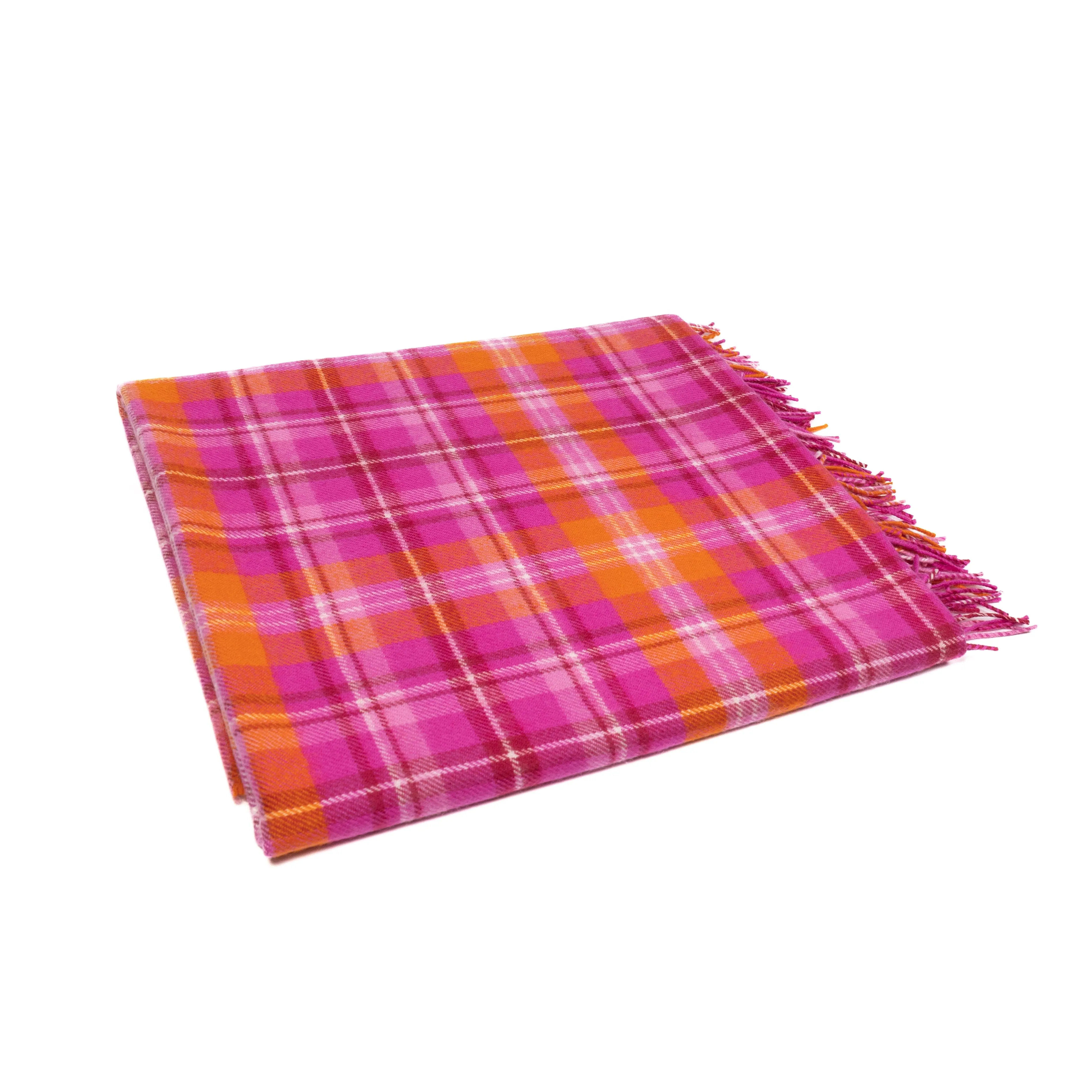 Fizzy Fleece Tartan Lambswool Blanket