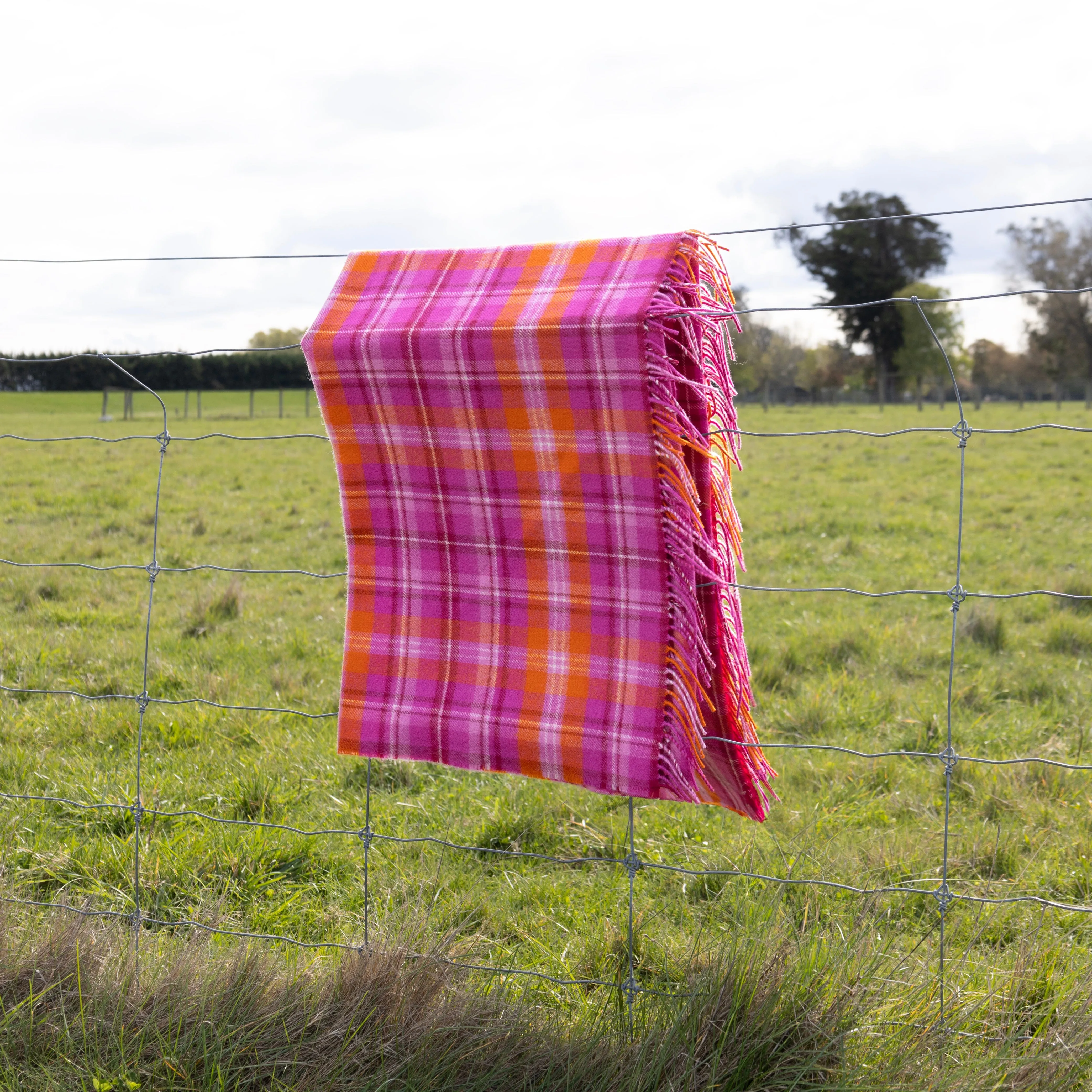 Fizzy Fleece Tartan Lambswool Blanket