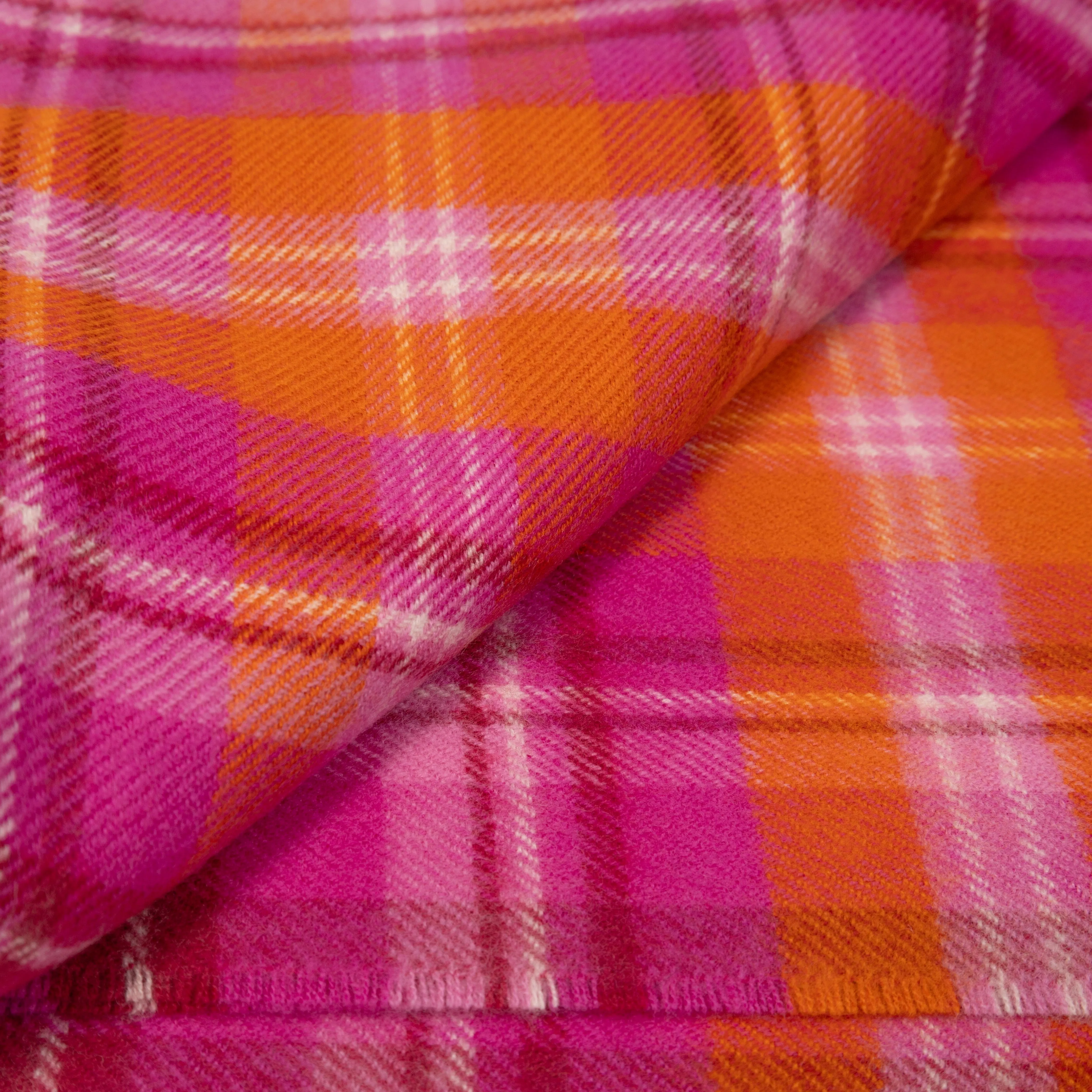 Fizzy Fleece Tartan Lambswool Blanket