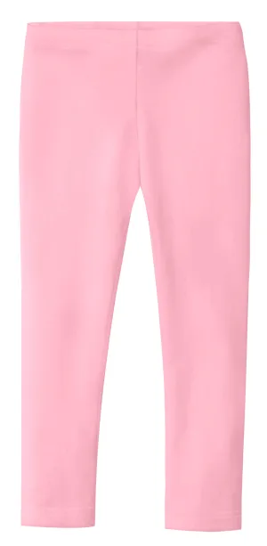 Girls Soft Organic Cotton Leggings | Bright Light Pink