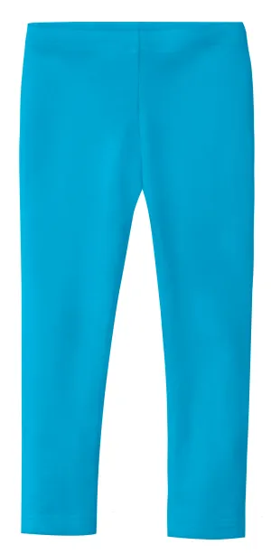 Girls Soft Organic Cotton Leggings | Turquoise