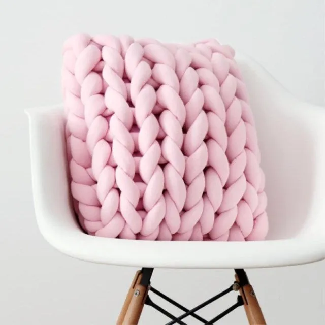 Handmade  Soft Plush Wool Pillow