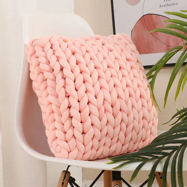 Handmade  Soft Plush Wool Pillow