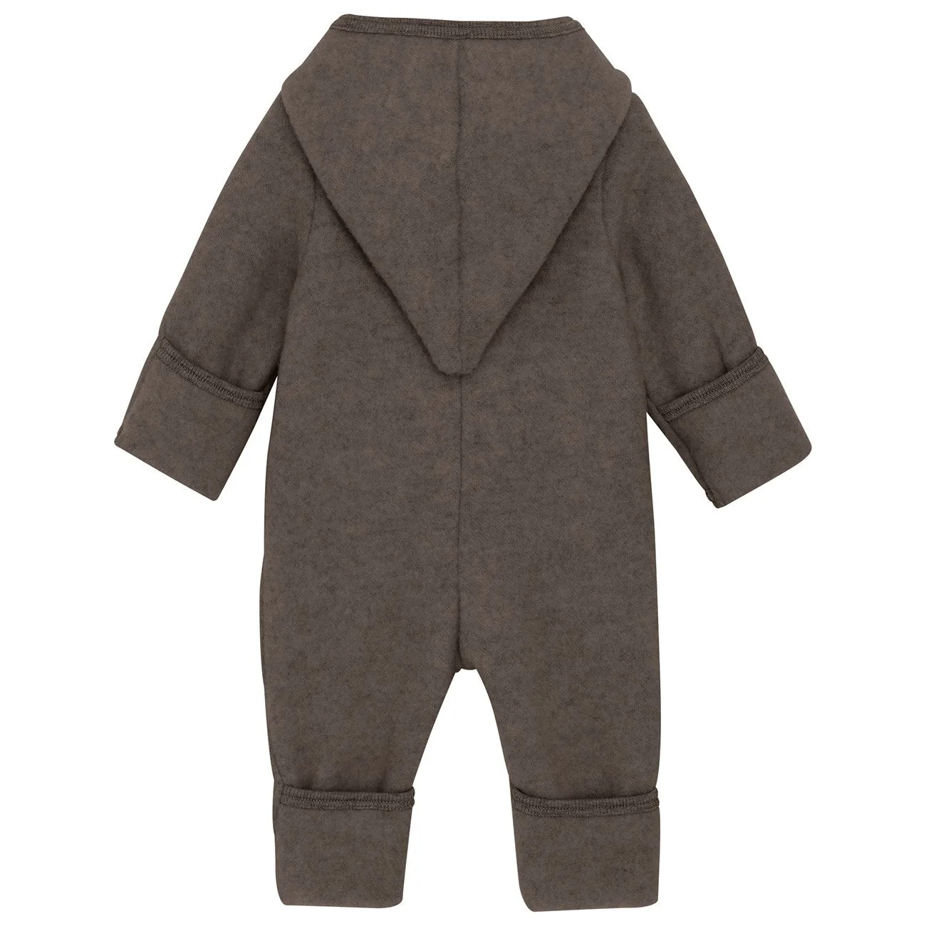 Huttelihut Brown Melange Pram Suit Pixie Wool Fleece