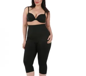 InstantFigure Plus Size Hi-Waist Double Control Capri Leggings WPL017C