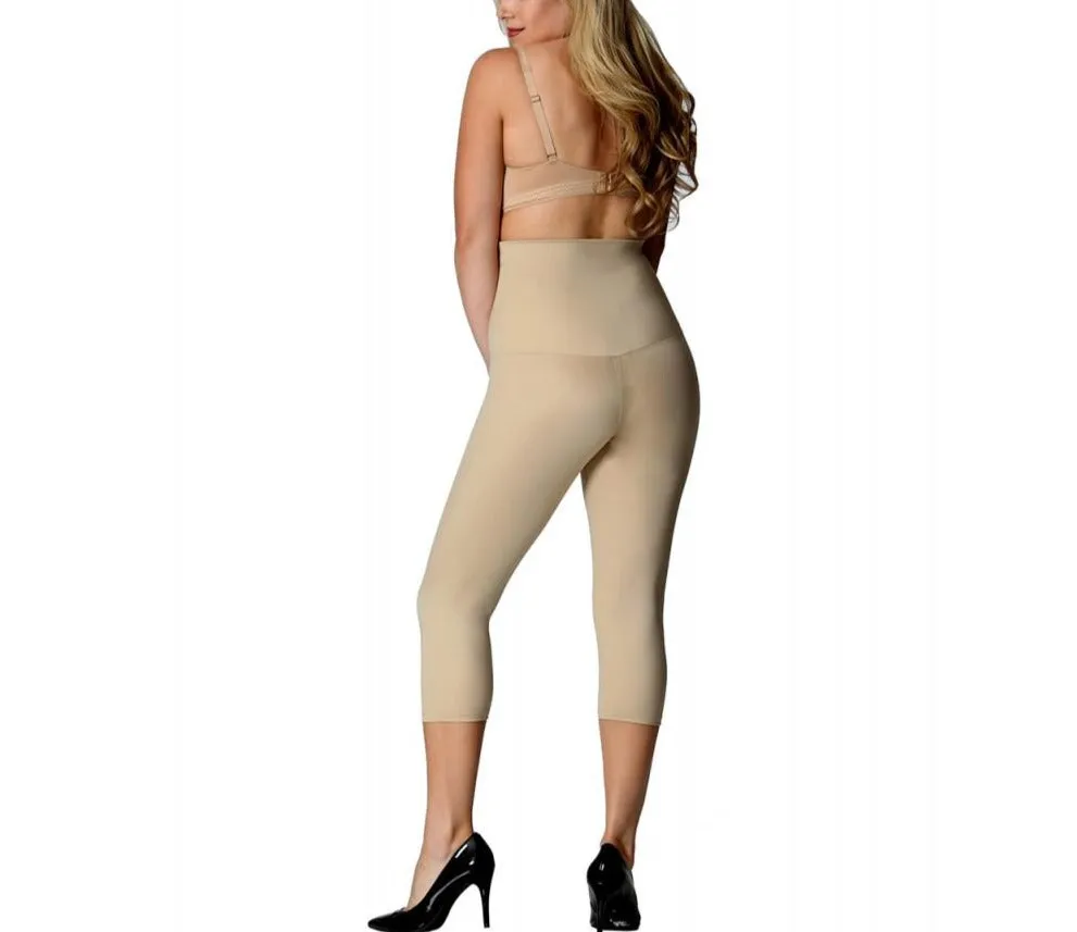 InstantFigure Plus Size Hi-Waist Double Control Capri Leggings WPL017C