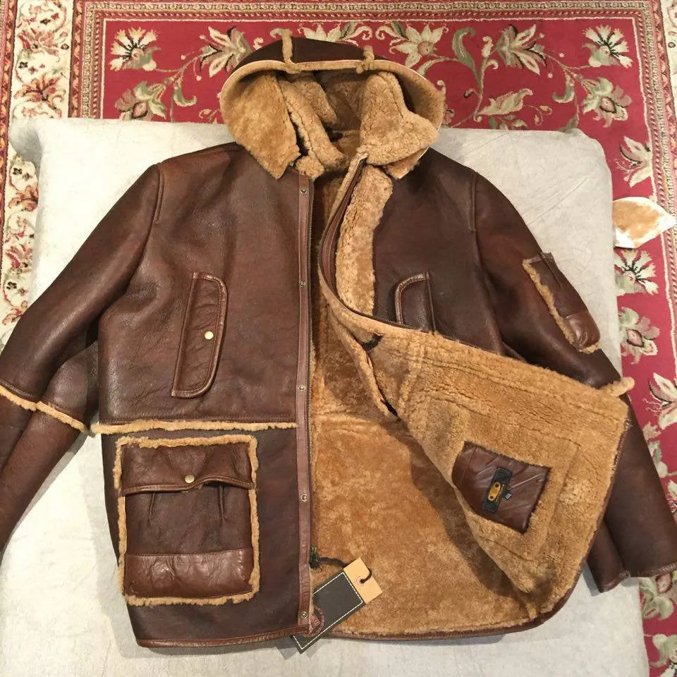 Jakewood Tobacco Brown Shearling Coat