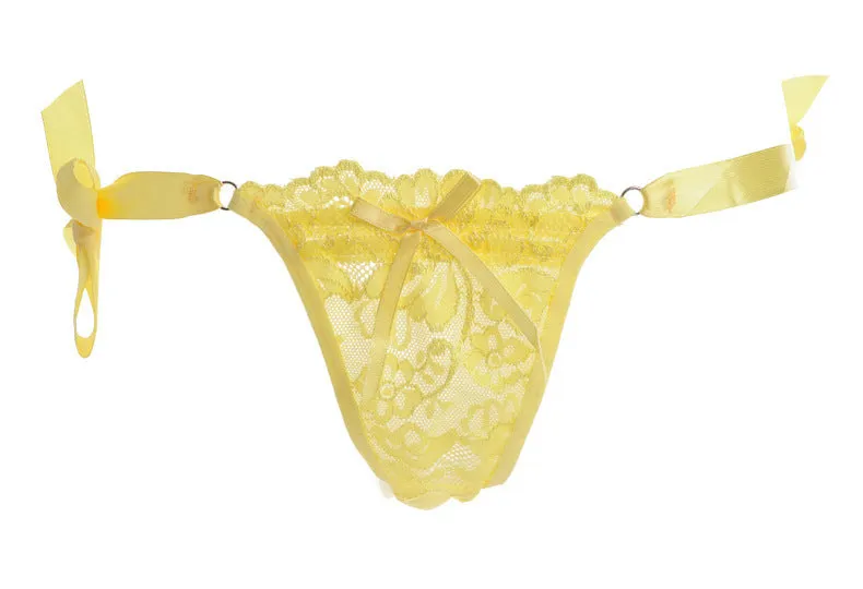 Ladies Knit Lace-up Thong Underwear Thong