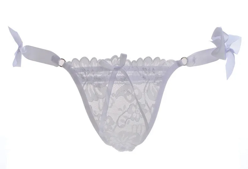 Ladies Knit Lace-up Thong Underwear Thong