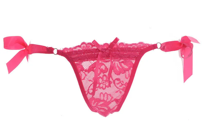 Ladies Knit Lace-up Thong Underwear Thong