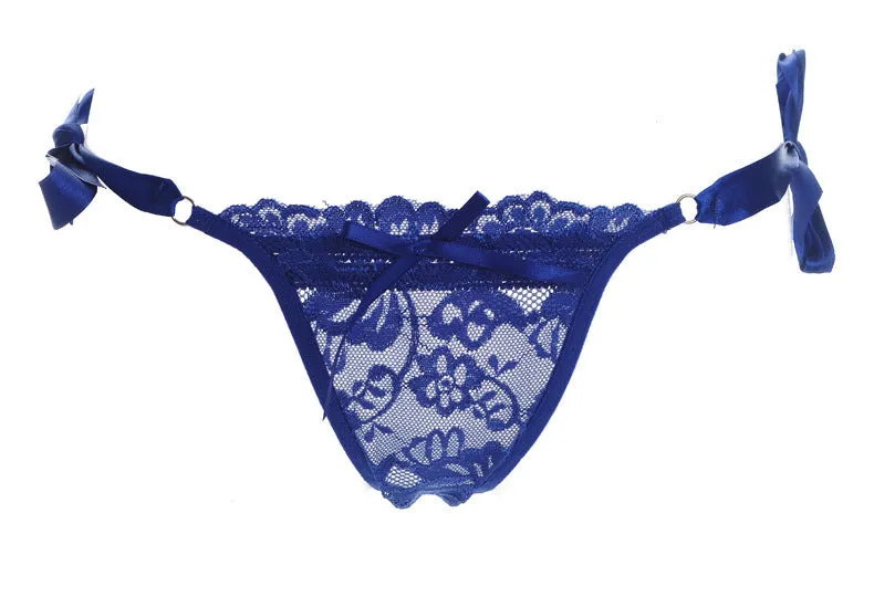 Ladies Knit Lace-up Thong Underwear Thong