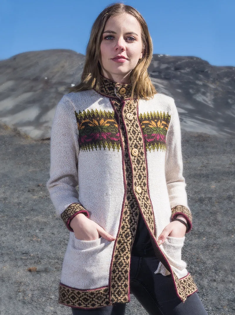 Long Alpaca Cardigan for Women