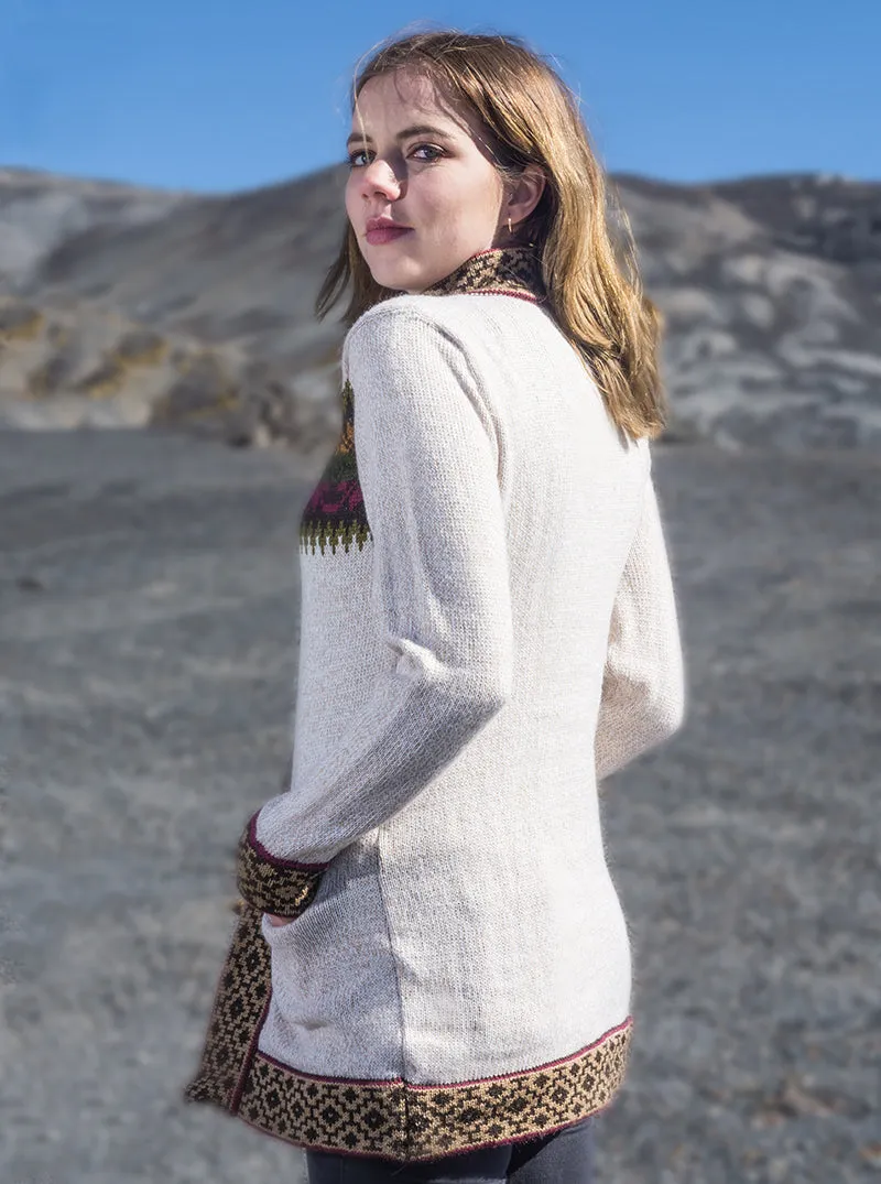 Long Alpaca Cardigan for Women