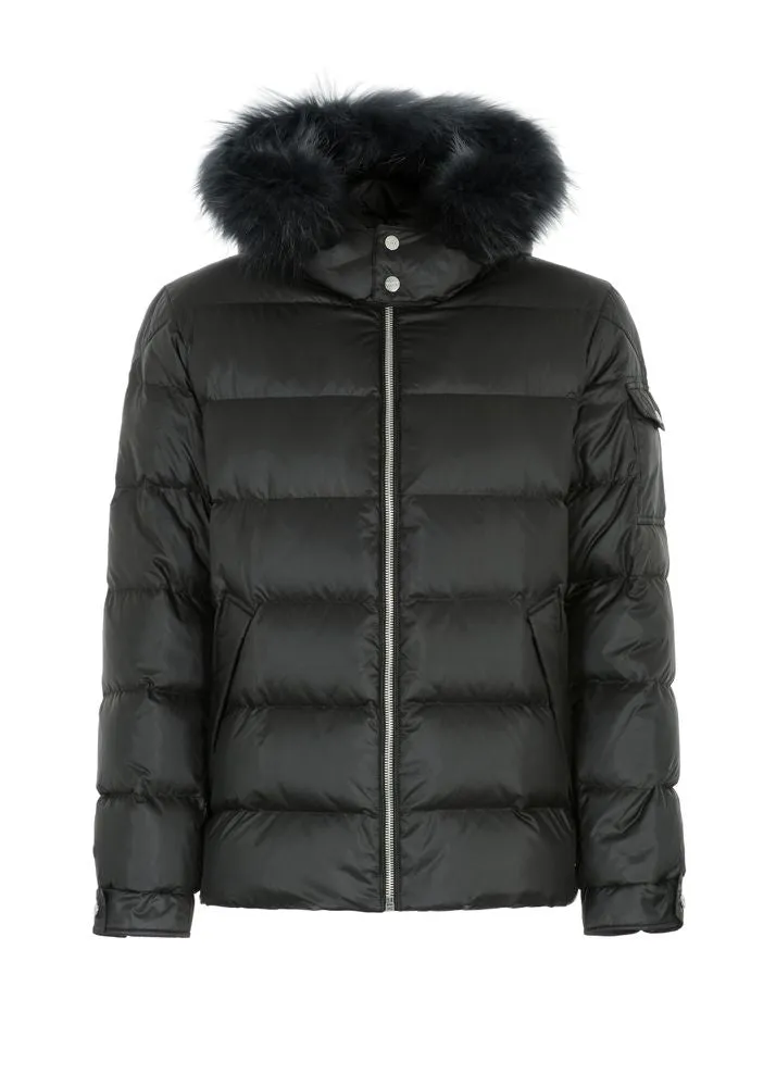 Luxurious look Men's Winter Decant Jacket With Faux Fur Trim