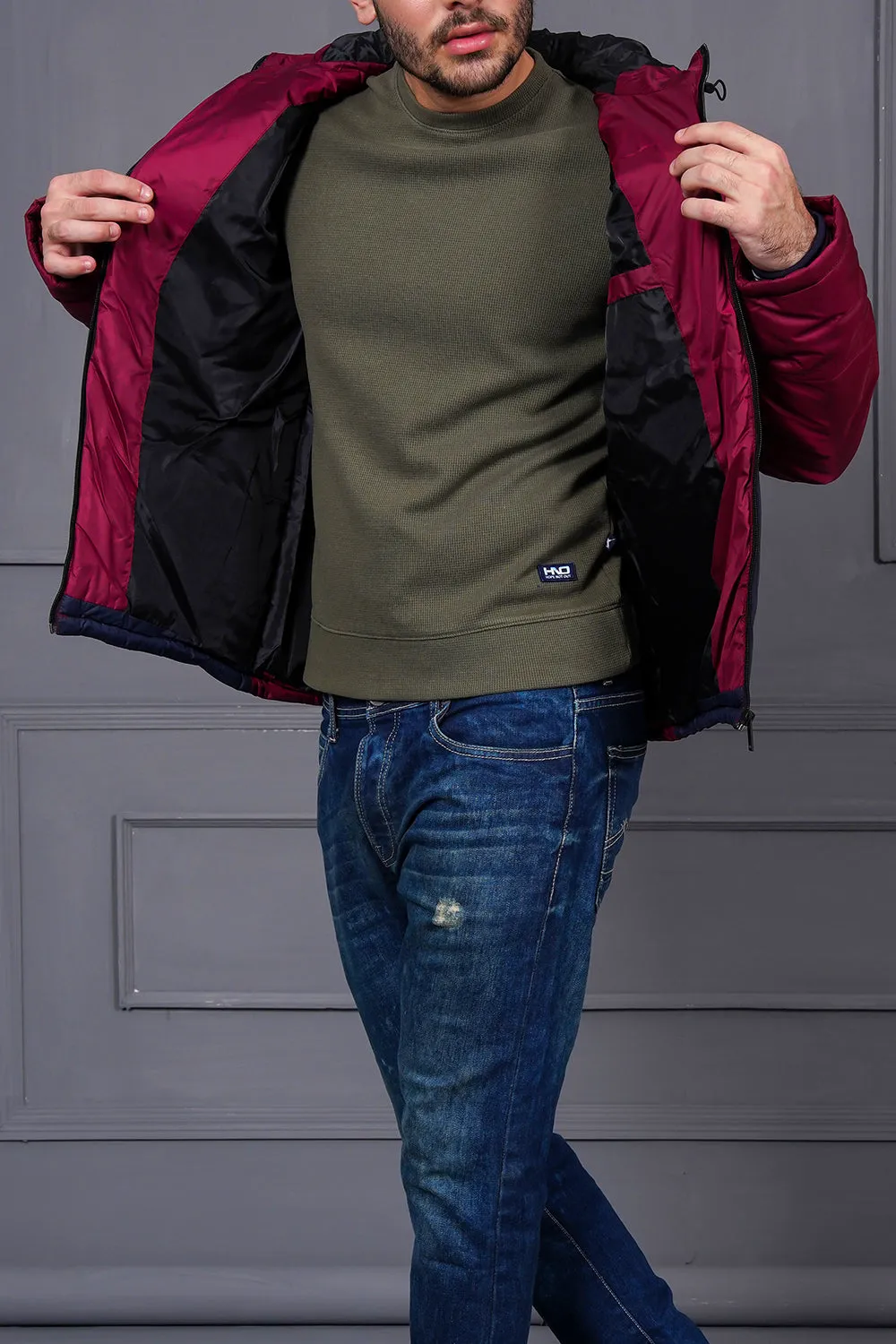 Men's Paneled Puffer Jacket