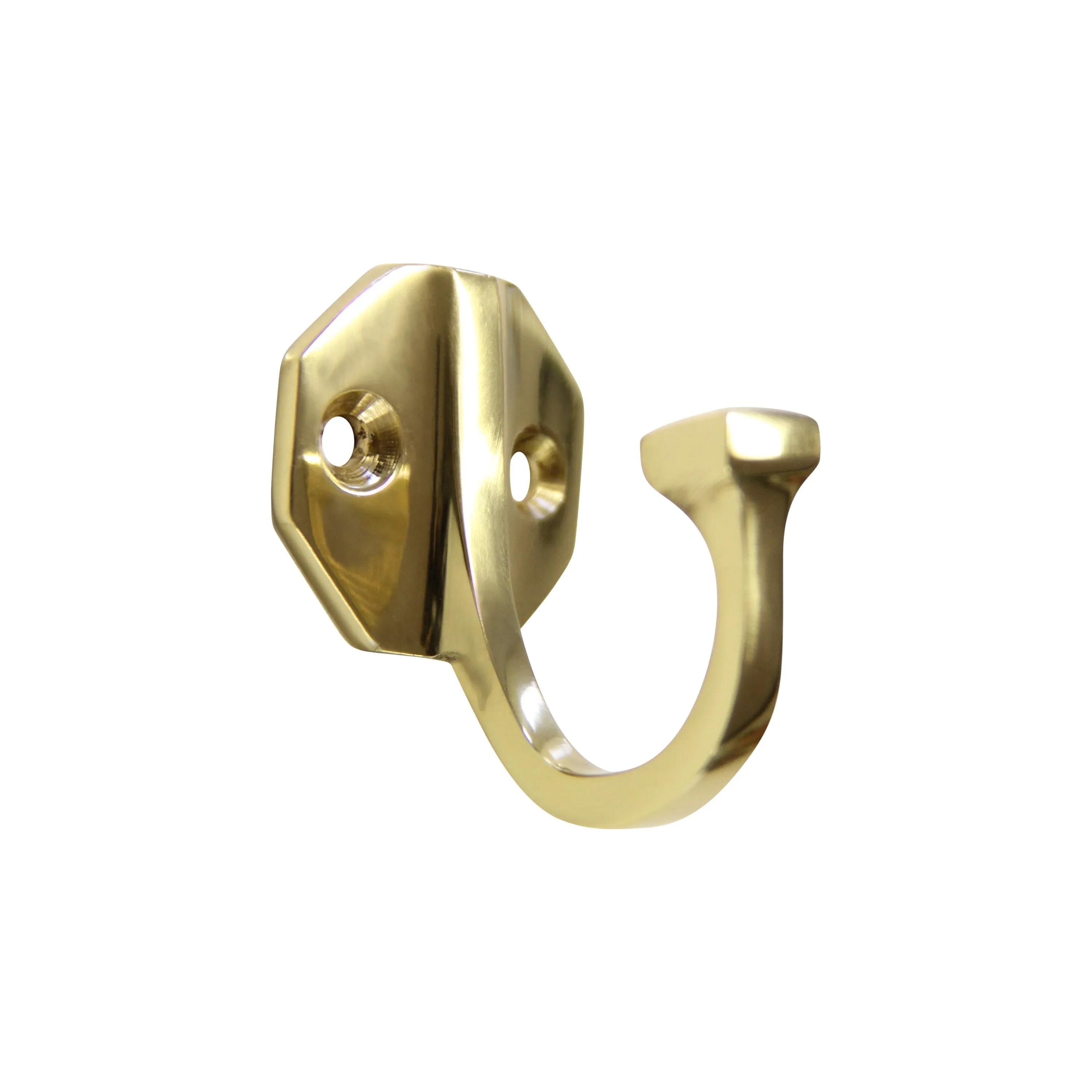 [Octo Hook BR2553] Brass Modern Flat Wall Hook (1.8 Inch)