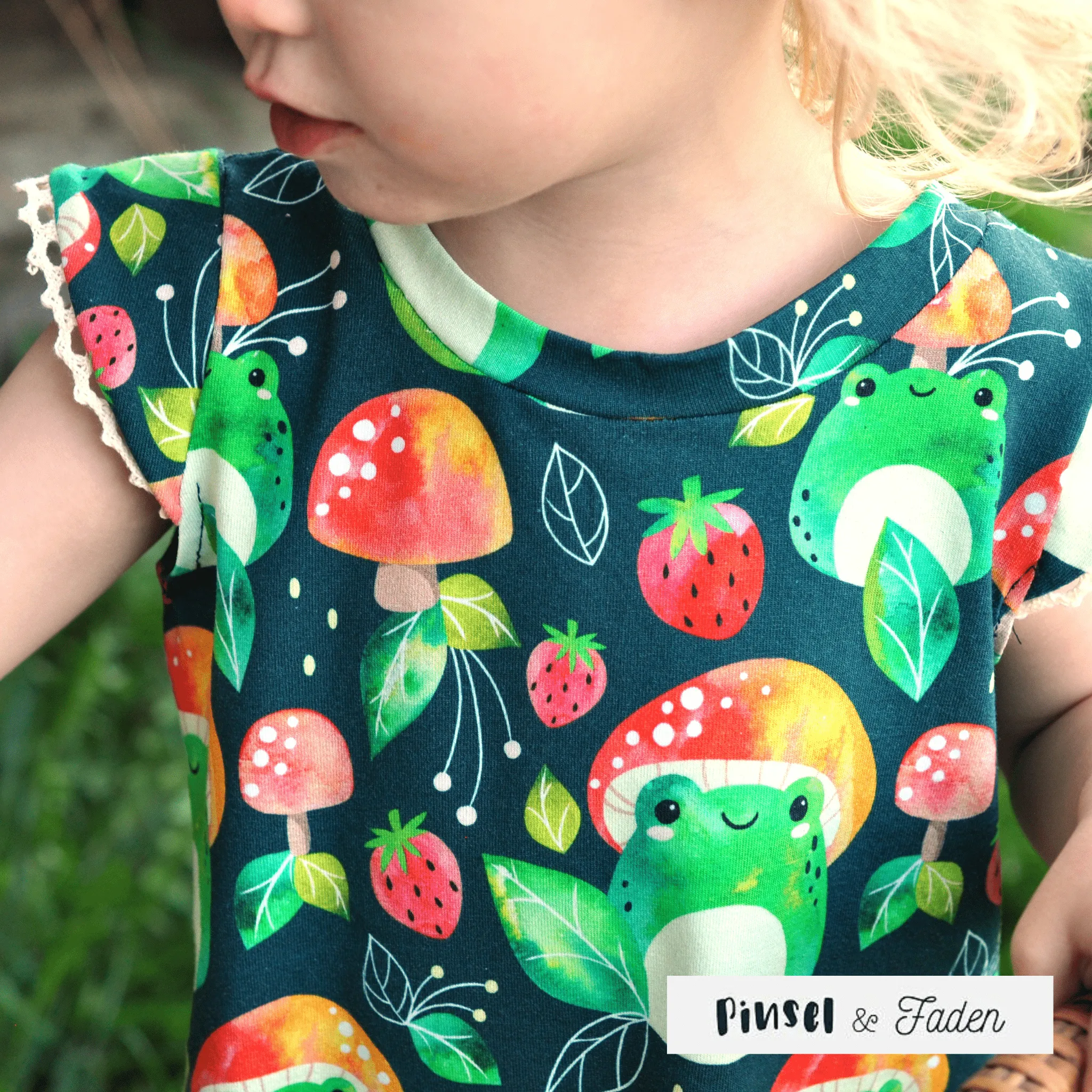 Organic Cotton Jersey Fabric - Froggies