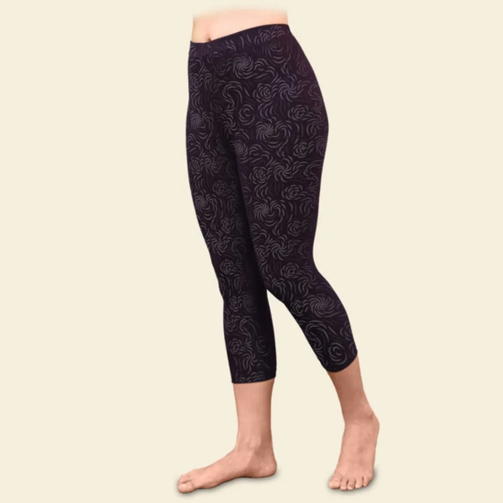 Organic Cotton Mid-Calf Leggings - Print