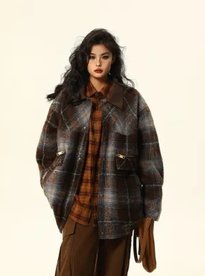 Plaid Wool Shirt Jacket/Shacket