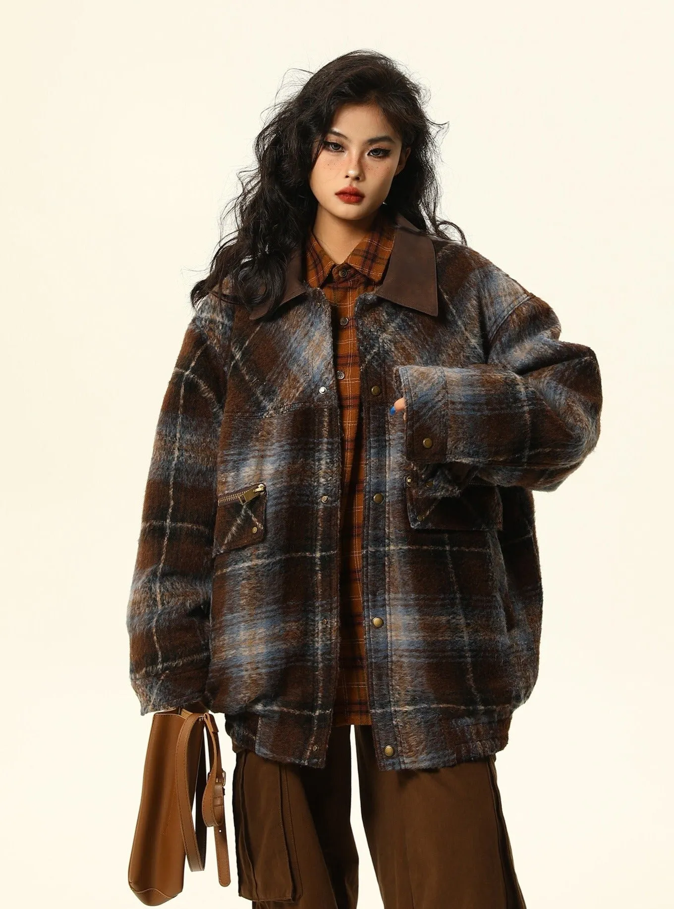 Plaid Wool Shirt Jacket/Shacket