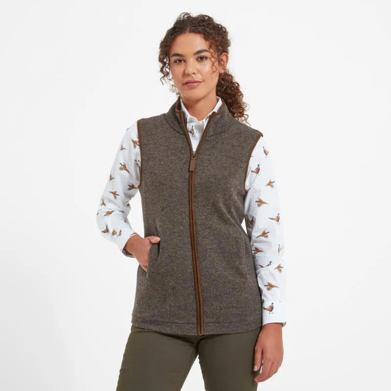 Schoffel Ladies Lambswool Aerobloc Gilet - Mole