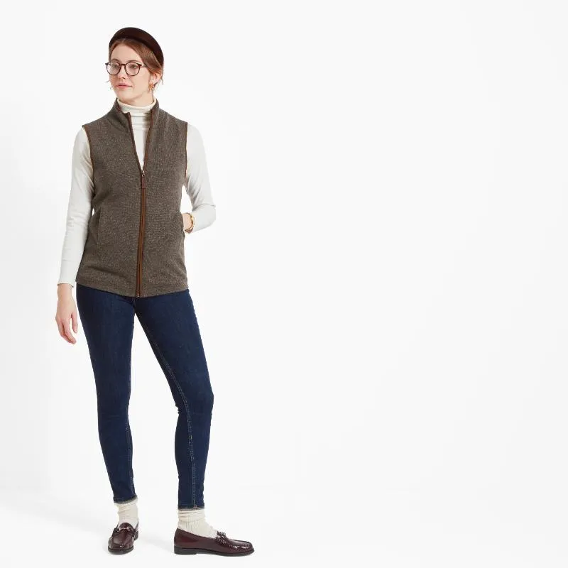 Schoffel Ladies Lambswool Aerobloc Gilet - Mole