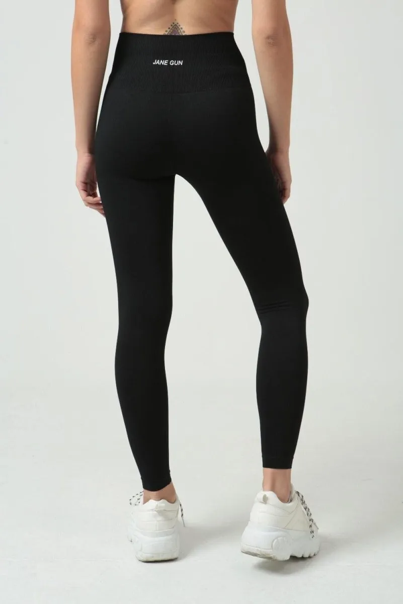 Seamless Leggings - High Waist - Black