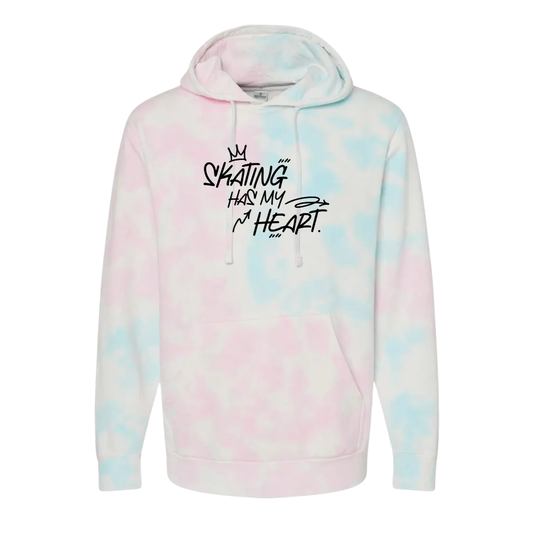 Skating Has My Heart Cotton Candy Hoodie - S