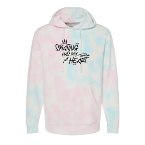 Skating Has My Heart Cotton Candy Hoodie - S