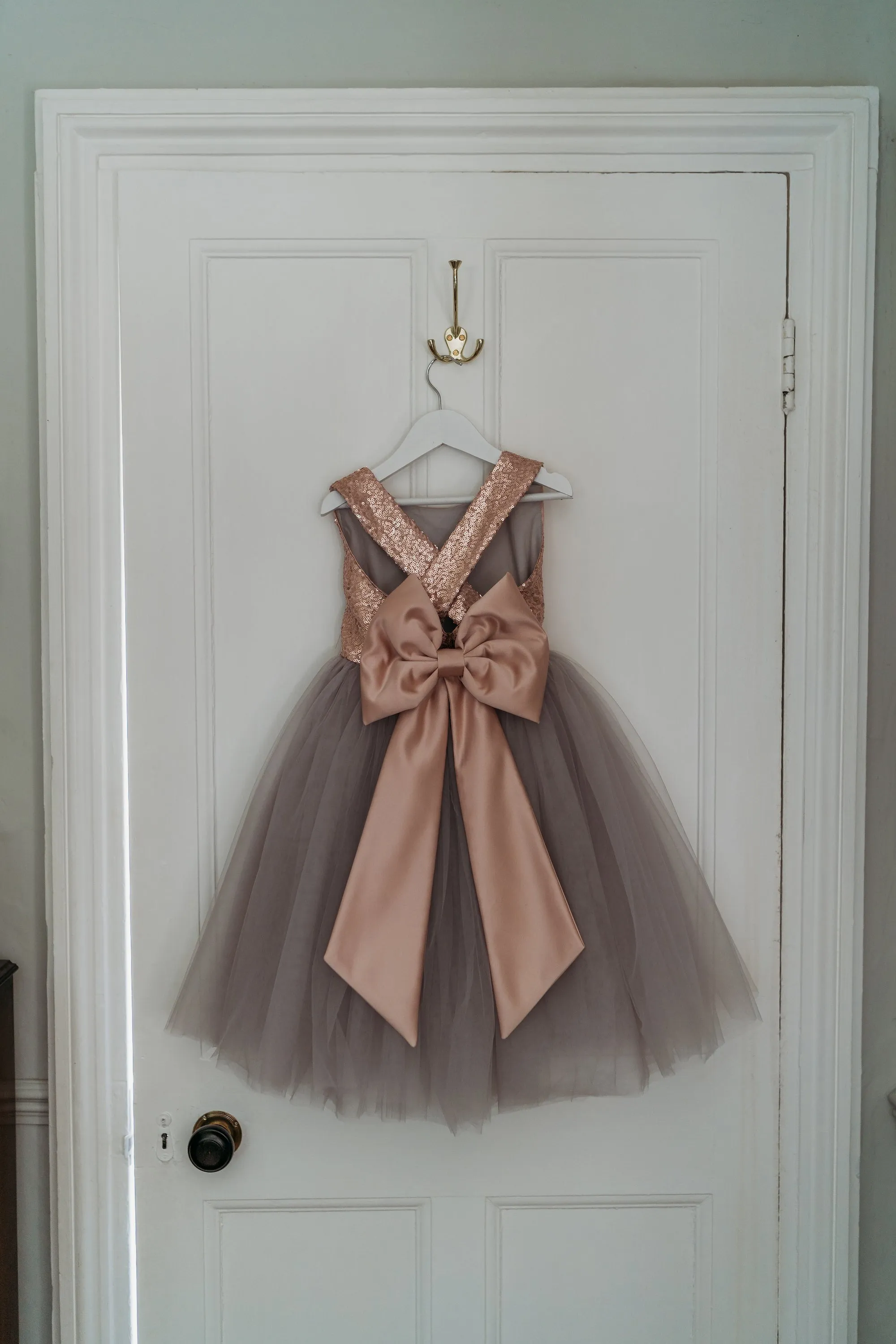 Soft Sparkle Crystal Bow Dress