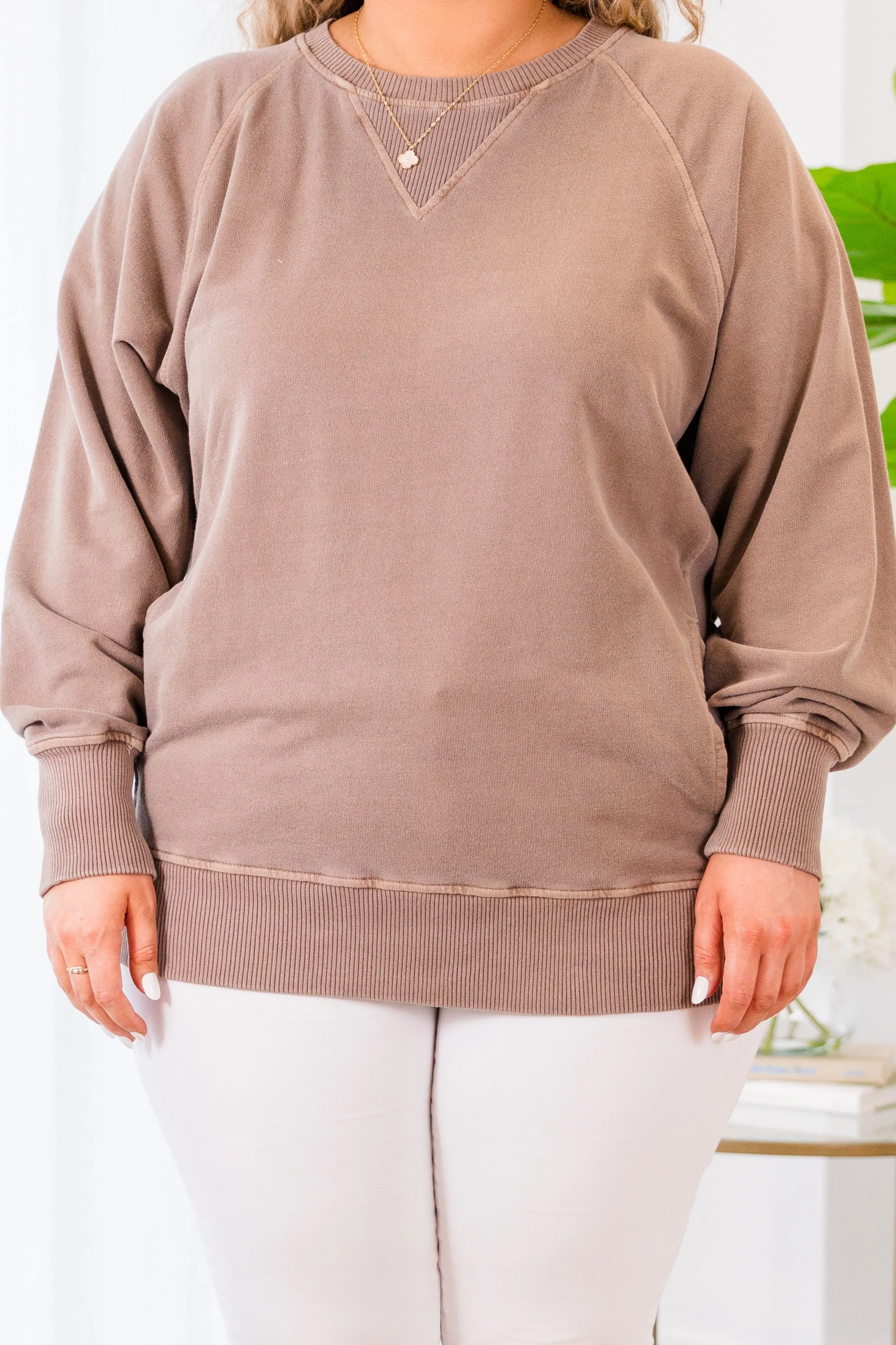 Soft Touch Pullover, Mocha