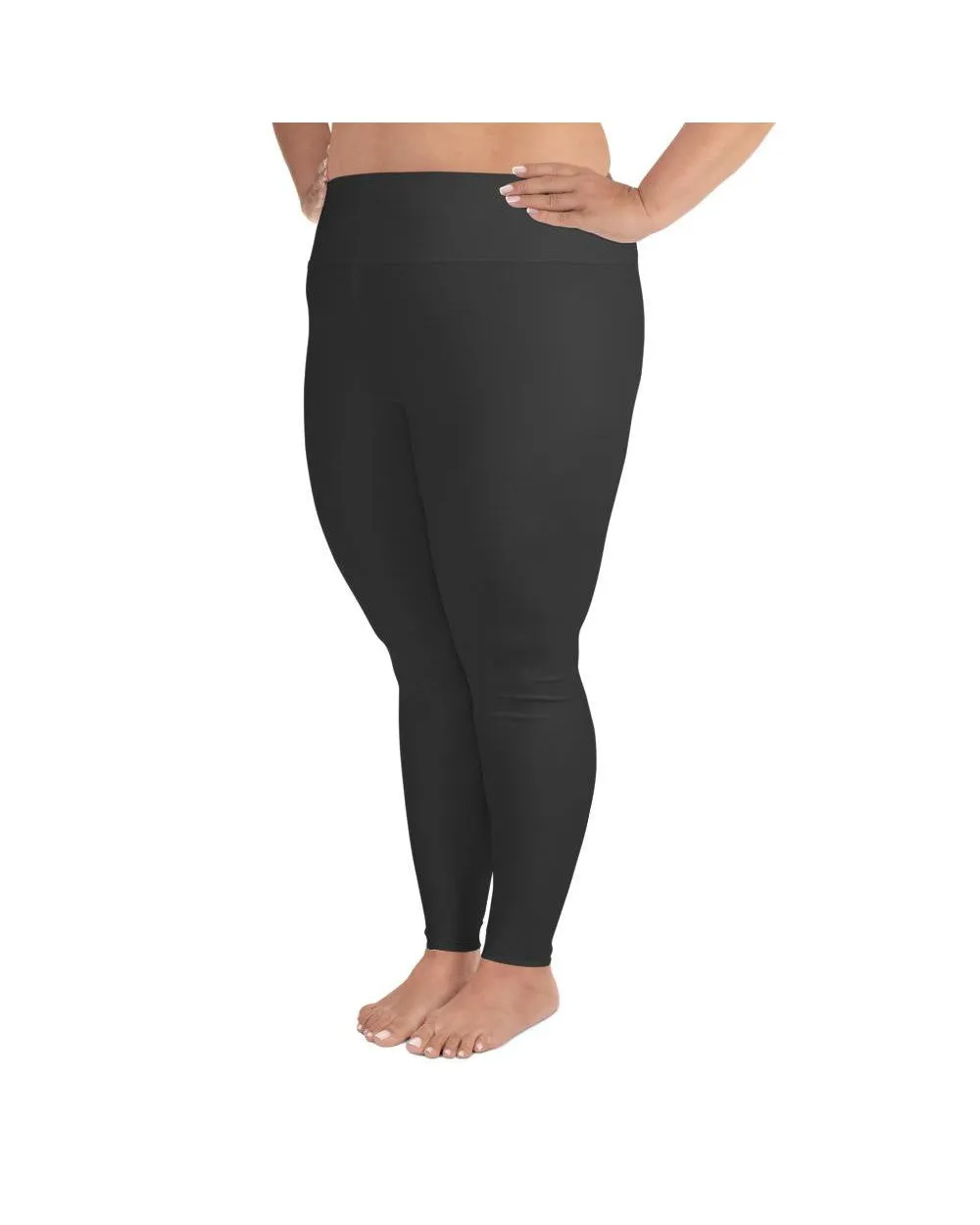 Solid Charcoal Grey Plus Size Leggings