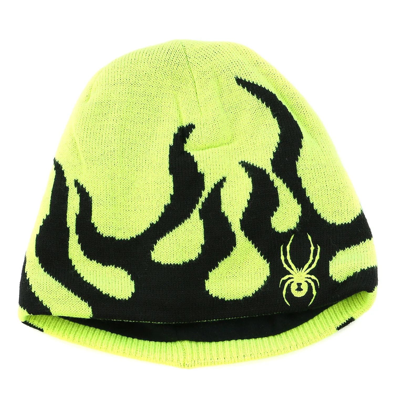 Spyder Fire Hat  - Black/Volcano - Boys