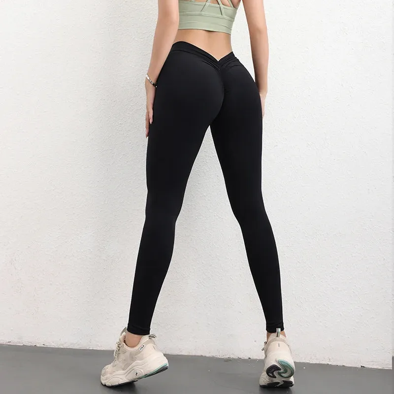 TRY TO BN Back V Butt Yoga Pant Women Fitness Workout Gym Running Scrunch Leggings High Waist Trousers Jogging Active Wear Tight