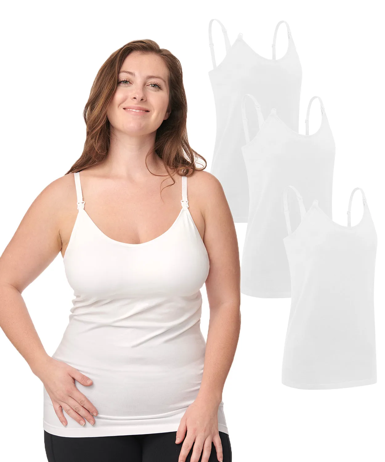 Under Control | Maternity Camisole 3 Pack white-White-White