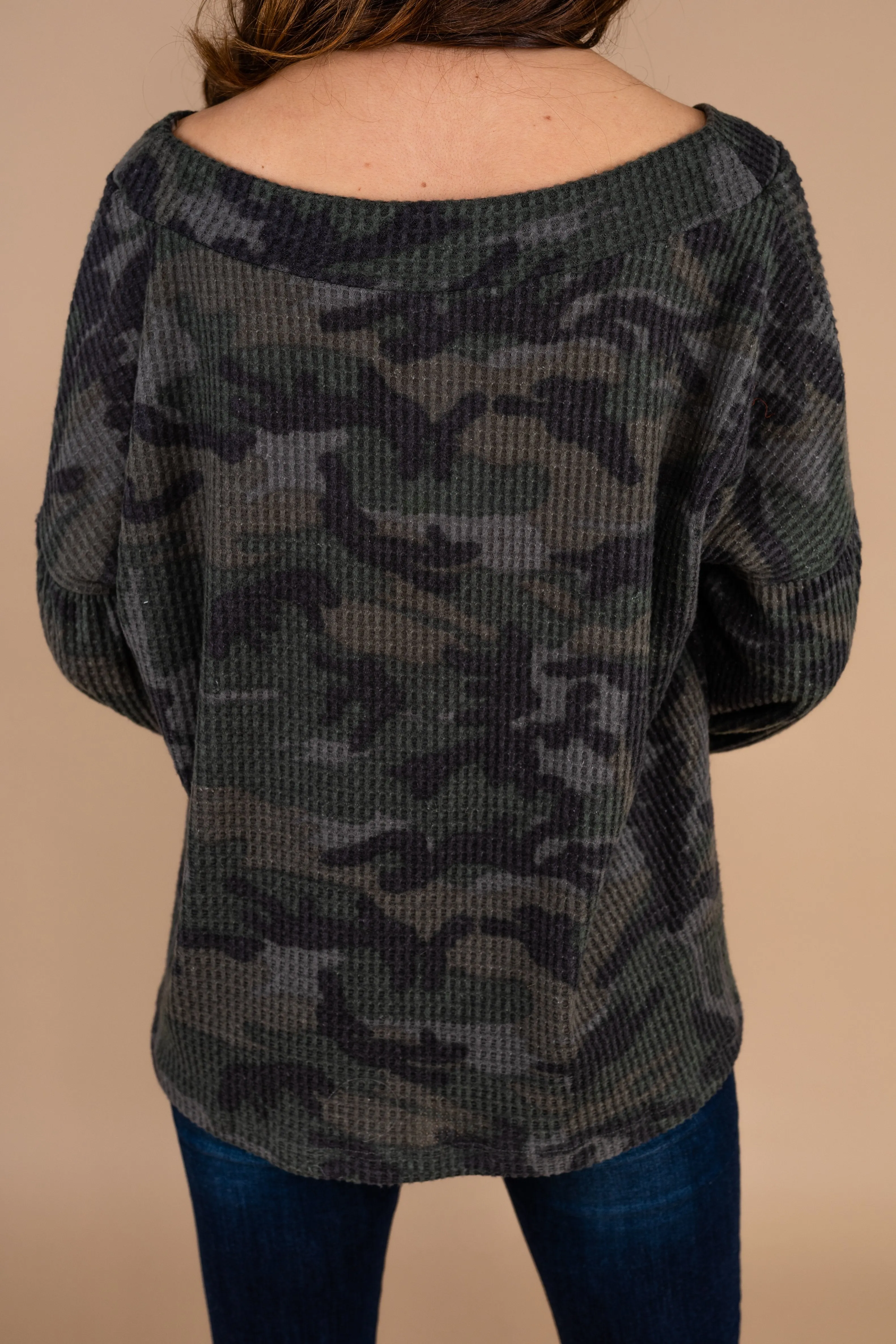 Wild Wanders Green Camo Top