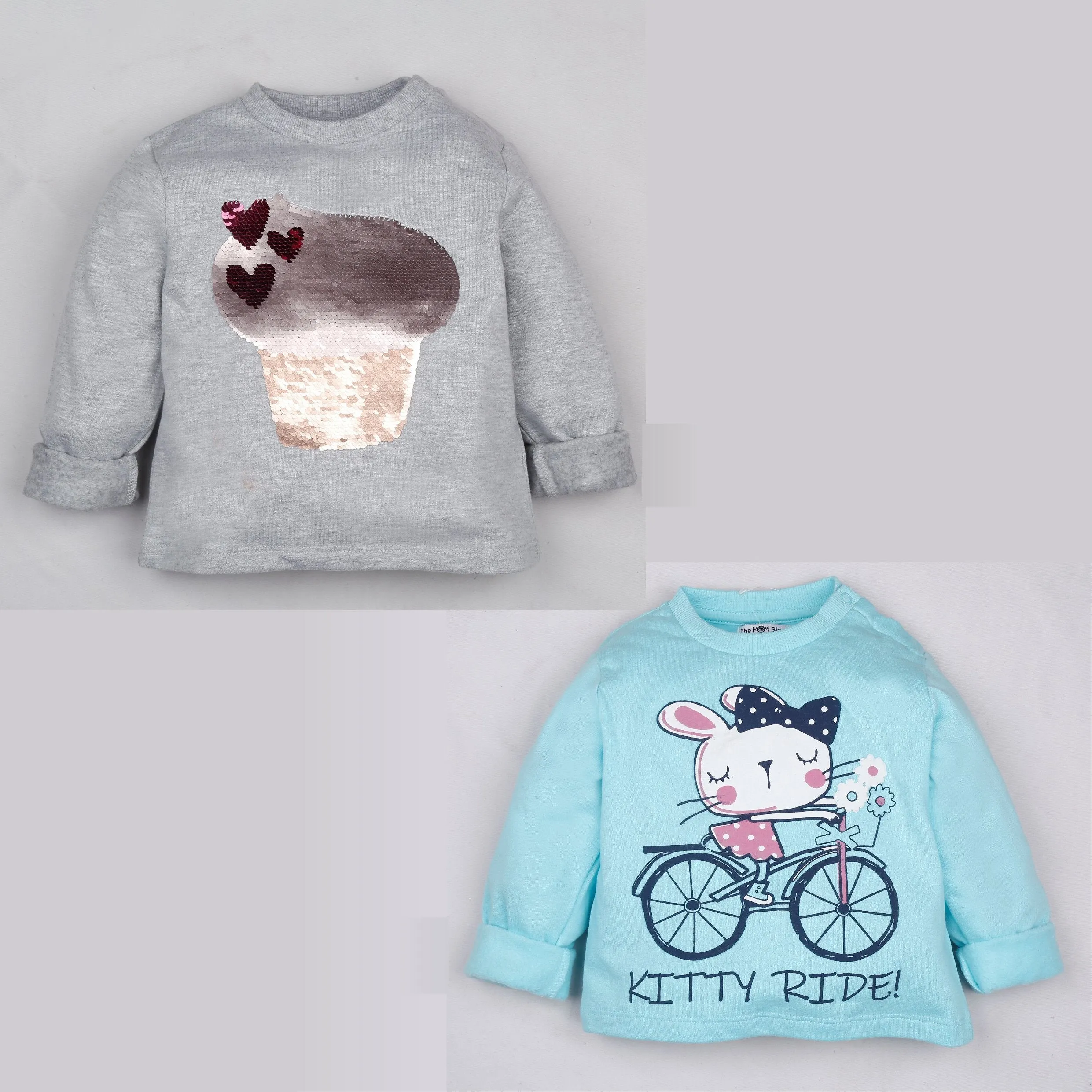 Winter Sweatshirt Combo - Cupcake and Kitty